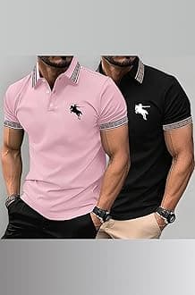 Lymio Polo T Shirt for Men || T Shirt for Man || Collar T Shirt Style Men (Packs Also Available) (Polo-34-37)
