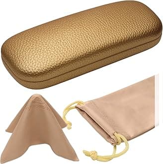MyEyeglassCase Women's Hard Eyeglass Case | Protective Hard Shell Glasses Case with Pouch and Cloth