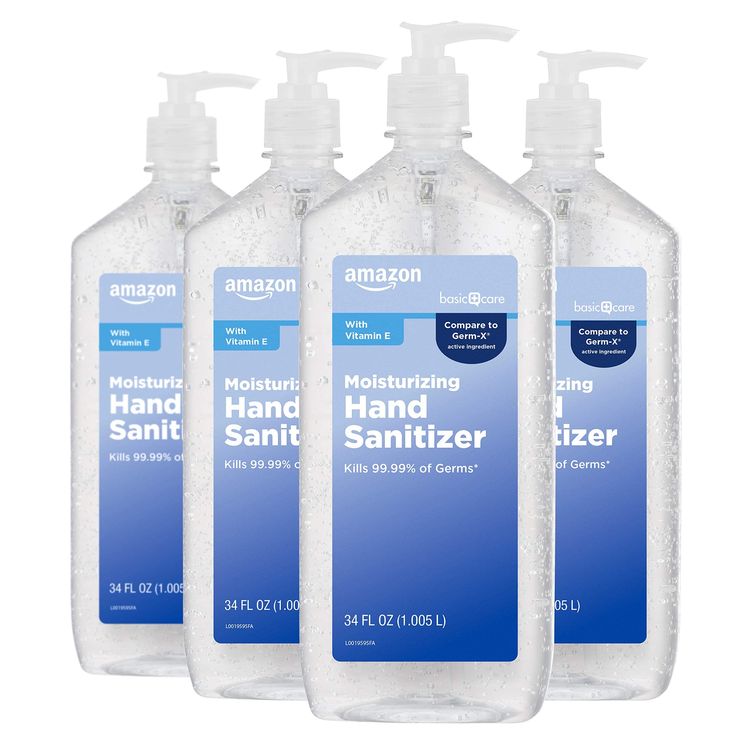 Original Hand Sanitizer with Vitamin E, 62% Ethyl Alcohol, 34 fl oz, 4-Pack