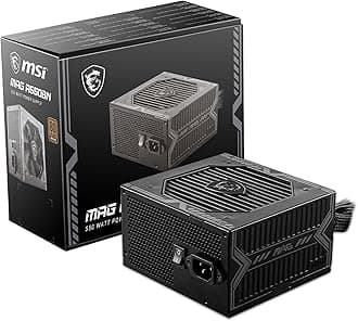 MSI MAG A550BN Gaming Power Supplyr - 80 Plus Bronze Certified 550W - Compact Size - ATX PSU