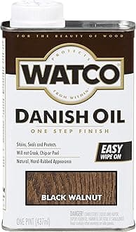 Watco 65351 Danish Oil Wood Finish, Pint, Black Walnut