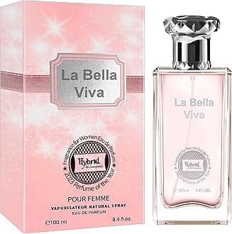 Hybrid & Company La Bella Viva Pour Femme Eau De Parfum Natural Spray Vaporisateur,3.4FL.OZ