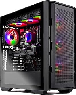 Skytech Rampage Gaming PC Desktop, Ryzen 7 7800X3D 4.2 GHz (5GHz Turbo Boost), NVIDIA RTX 5070 Ti 16GB GDDR7, 1TB Gen4 SSD, 32GB DDR5 RAM 5600 RGB, 850W Gold PSU, 360mm ARGB AIO, Wi-Fi, Win 11