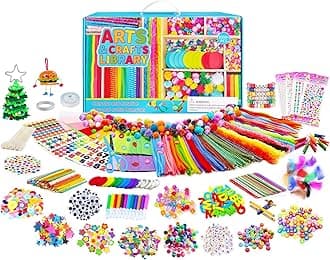 Itopstar Crafts for Kids -3000pcs+ Art Supplies Kids Art Supplies Great for School, Homeschool and Kindergarten DIY Crafting Projects-Giant Craft Box for Supplies