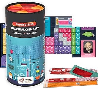 - Chalk and Chuckles Smart Sticks Elemental Chemistry, STEM Science Toy for Kids Ages 8-14, Learn Periodic Table Elements, Fun Educational Game & Puzzle, Gifts for Boys & Girls 9, 10, 11, 12, 13 Years