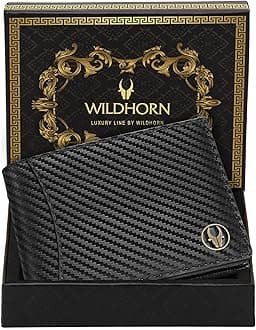 WildHorn Supernova Black Leather Wallet for Men
