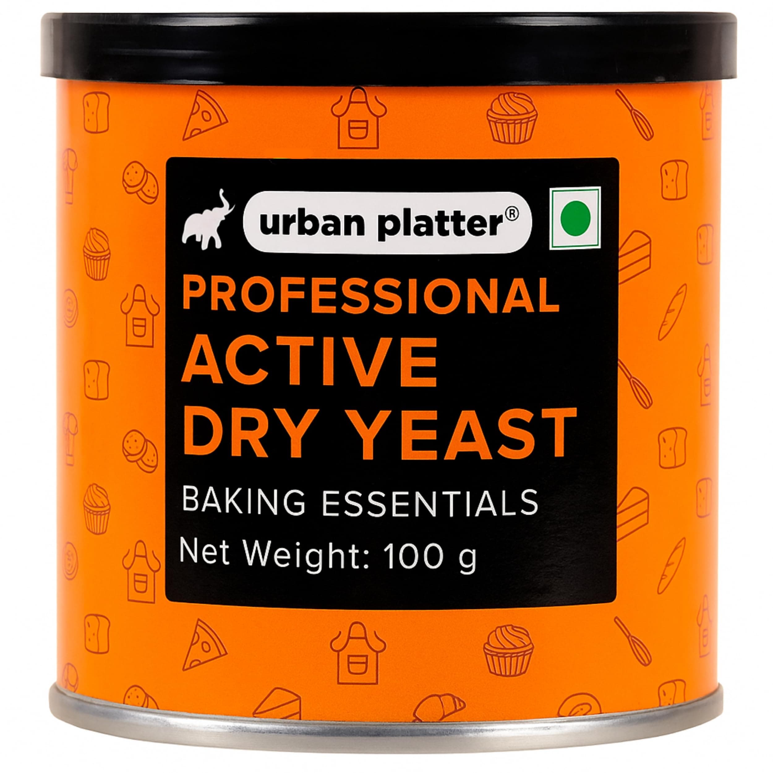 Urban Platter Active Dry Yeast | 3.53 Oz (100g) | Fast Rising Yeast for Baking Bread, Pizza, Cakes & Dough | Professional Grade & Gluten Free | No Preservatives | Ideal for Home & Commercial Use