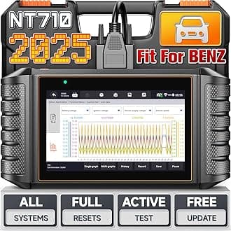 FOXWELL NT710 fit for Mercedes-Benz OBD2 Scanner, Full System Diagnostic Scan Tool, Bidirectional Control, All Free Resets Air Suspension/ABS Bleeding/Oil/SRS/EPB, Code Reader, Auto VIN, WiFi Update