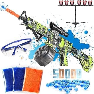 Electric Gel Ball Blaster-Toys-Eco-Friendly Splatter Ball Blaster,Full Auto Outdoor Games Toy Set with 50000+, Activities Team Game (Green)