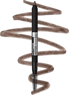 Maybelline TattooStudio Waterproof Eyebrow Pencil, Sharpenable, Longwear, Long Lasting Eyebrow Pencil, Defined Brows, Pigment Brow Pencil, Medium Brown, 1 Count