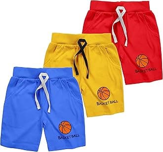 KYDA KIDS® Bio Washed 100% Cotton Summer Children Unisex Shorts with Pockets (12 Years - 13 Years, Combo 2)