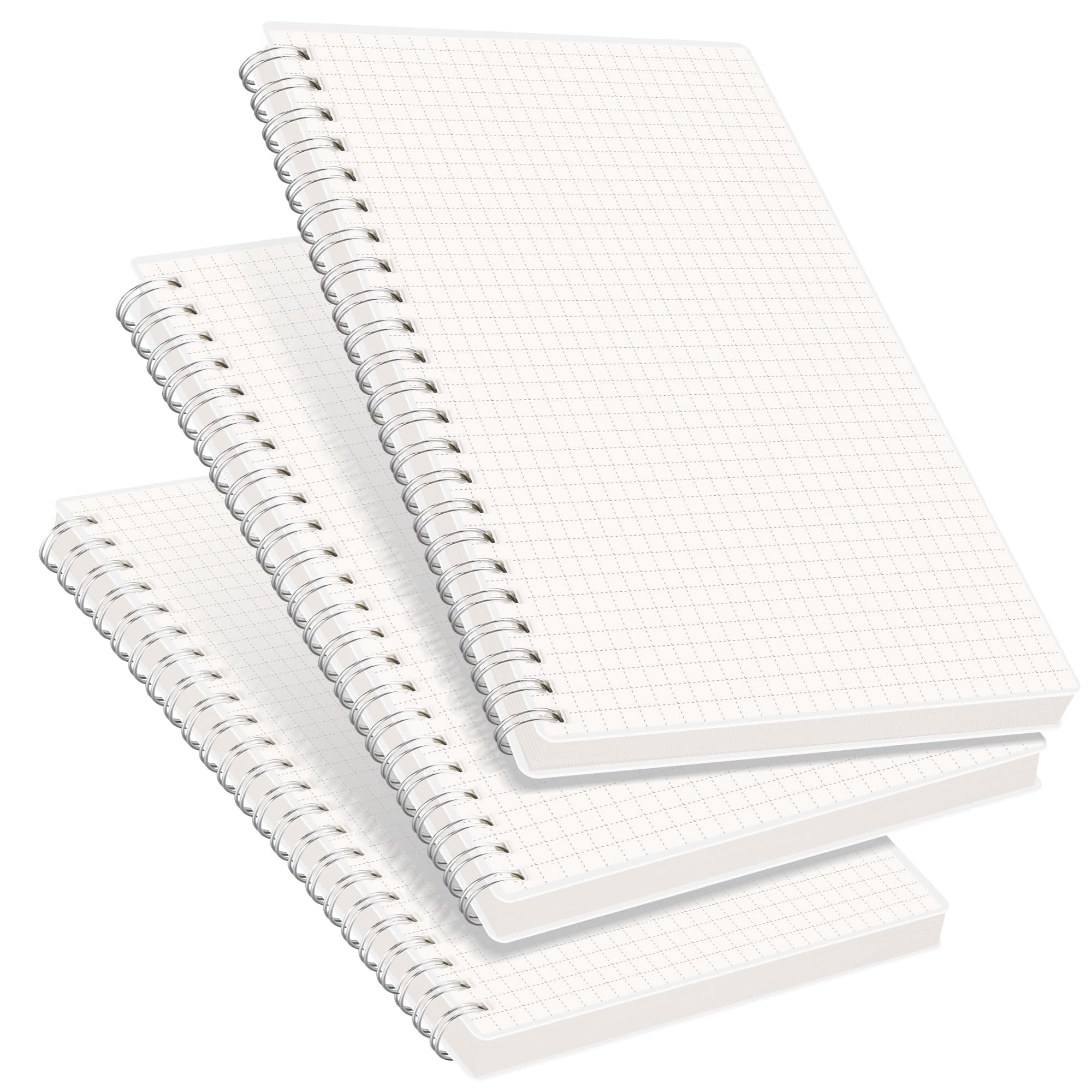 Graph Paper Notebook 3 Pack - A5 Graph Grid Spiral Notebook with 480 Pages,100gsm Thick Graph Paper,5.7"x 8.3"
