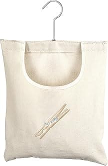 Canvas Clothespin Bag Hanging Storage Organizer,10.5 x 12.5 inches, Model: 6462-789