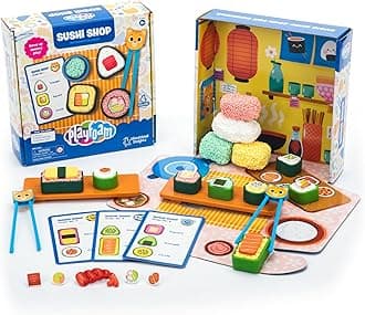 Educational Insights Playfoam Sushi Shop - Sensory Toys & Fidget Toys for Kids, Pretend Play Food Craft Kit, Squishy Foam, Non Sticky Dough & Classroom Tools, Gifts for Ages 3+