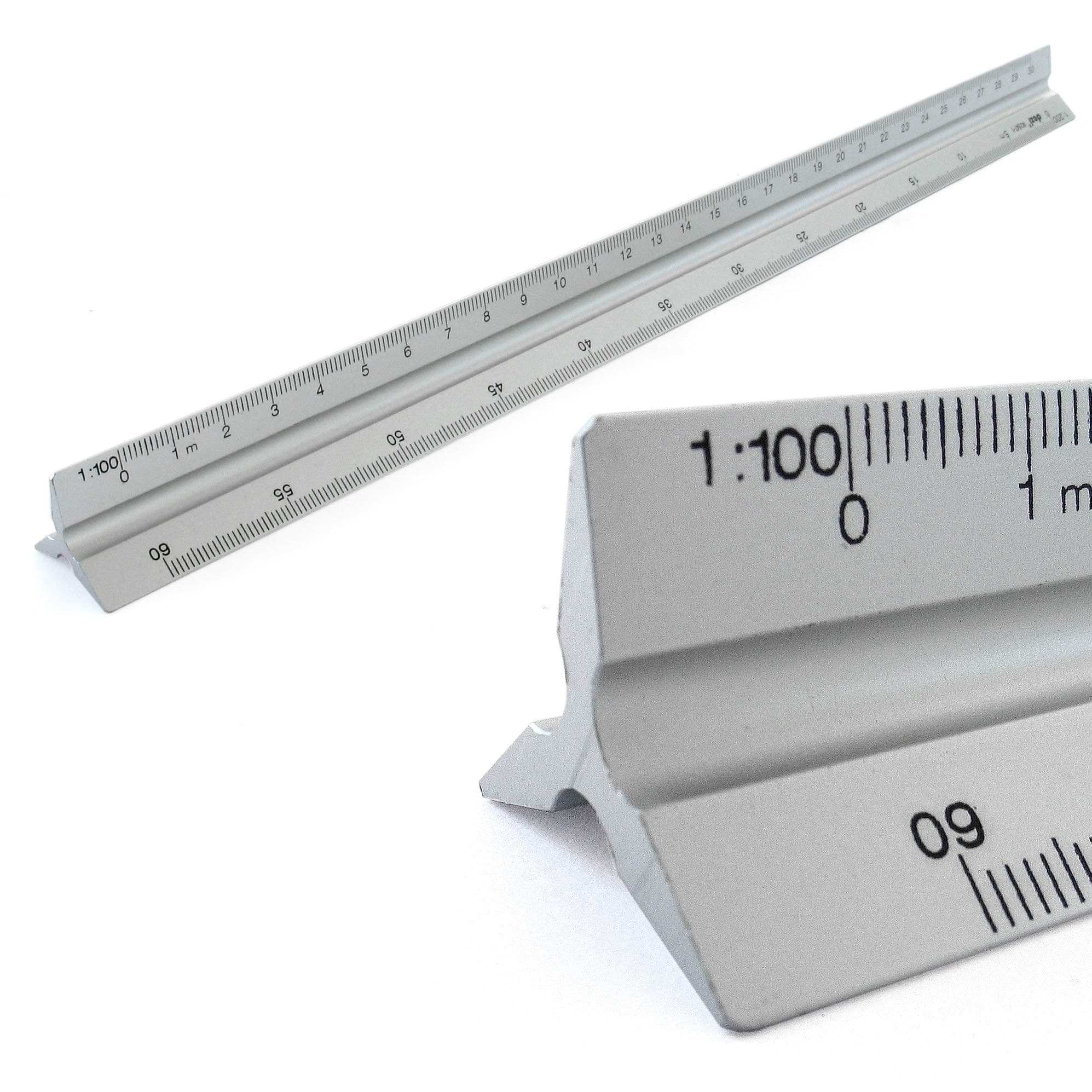Triangular Scale Aluminum Triangular Scale 1: 100, 1: 200, 1: 250, 1: 300, 1: 400, 1: 500, 30cm long Triangular line