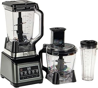 BN800EU Procesador de Alimentos 3-en-1 con Auto-iQ, 1.8 l, Jarra de 2.1 l, Vaso de 0.7 l, 1200 W, 2.1 litros, Tritan/BPA Free Plastic, 3 Velocidades, Negro/Plata