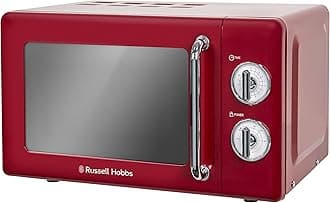 Russell Hobbs RHRETMM705R-N 17 L 700 W Red Compact Retro Solo Manual Microwave With 5 Power Levels, Timer, Defrost Setting, Easy Clean