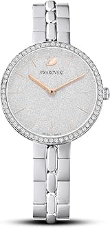Cosmopolitan Crystal Watch, Clear Crystals, Rose Gold Tone Finish, Swiss Made, Part of The Cosmopolitan Watch Collection