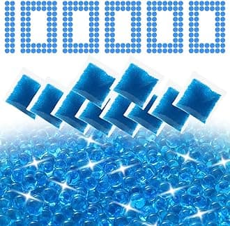 Gel Ball Blaster Refill Splat Orby Rounds (7-8 mm,10 Packs,10000 Pieces Per Pack), Water Based Non-Toxic for Ages 14 & Up Blue