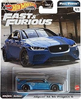 Mattel Hot Wheels Fast & Furious Full Force Jaguar XE SV Project 8 4/5, Blue