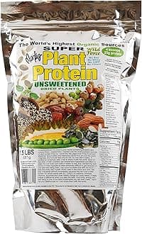 Super Plant Protein - Unsweetened - Protein Powder Enriched with Exotic Pine Nuts, Durian, & Prickly Pear Cactus - Digestive-Friendly, Nutrient-Rich