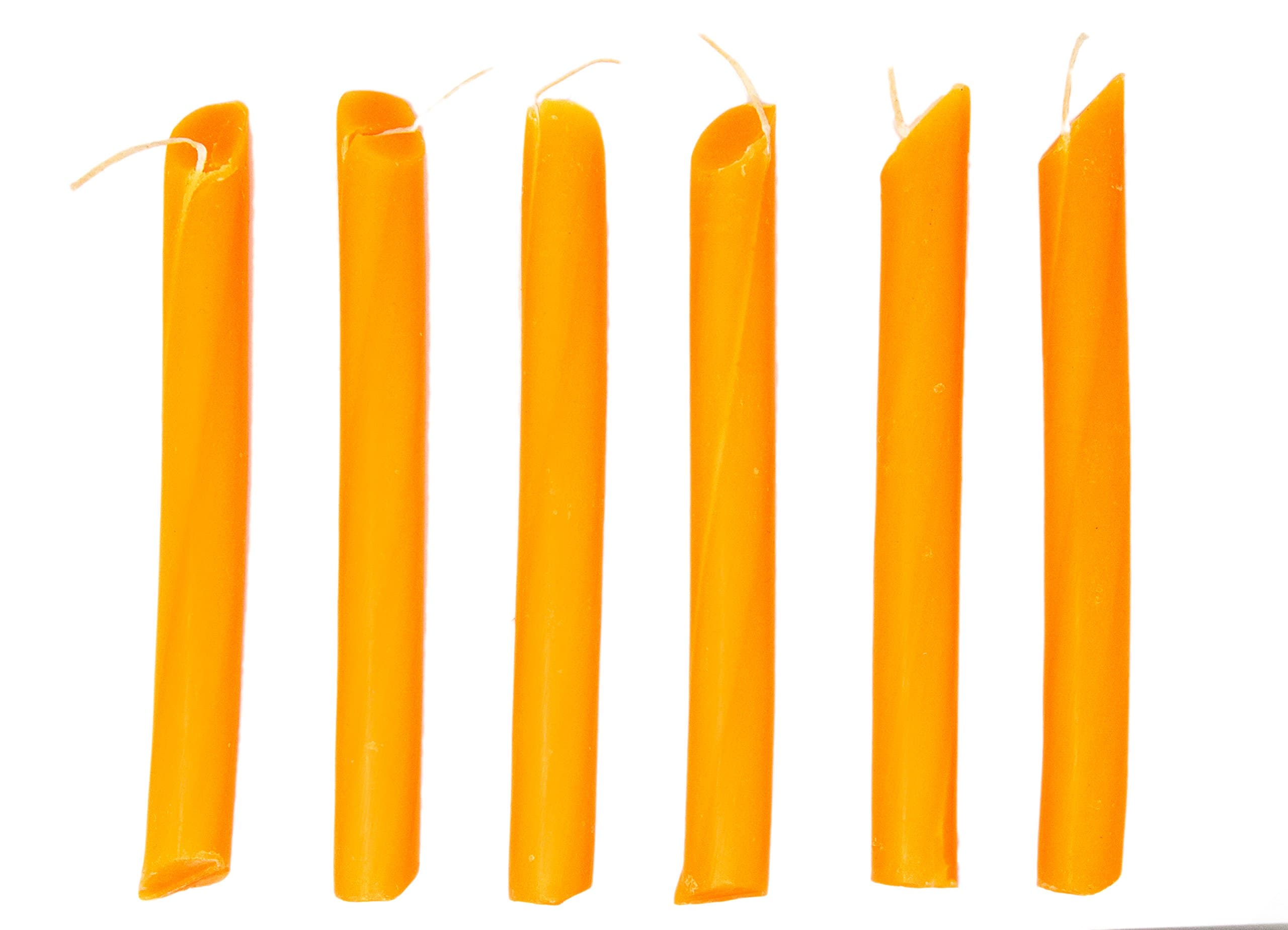 Solid Color Dripping Candle - Drip Candle 6 Pack (Orange)