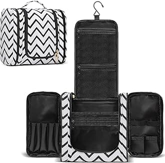 Hanging Travel Toiletry Bag,Large Capacity Cosmetic Travel Toiletry Organizer for Women with 4 Compartments & 1 Sturdy Hook,Perfect for Travel/Daily Use/Christmas