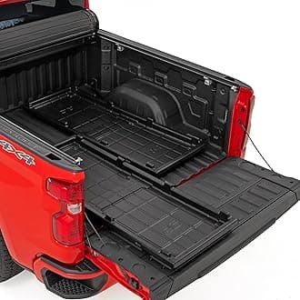 Rough Country Truck Bed Cargo Storage Tray - Fits All Popular Pickup Trucks, Truck Bed Organizer with Slide Out Design for Easy Tailgate Access