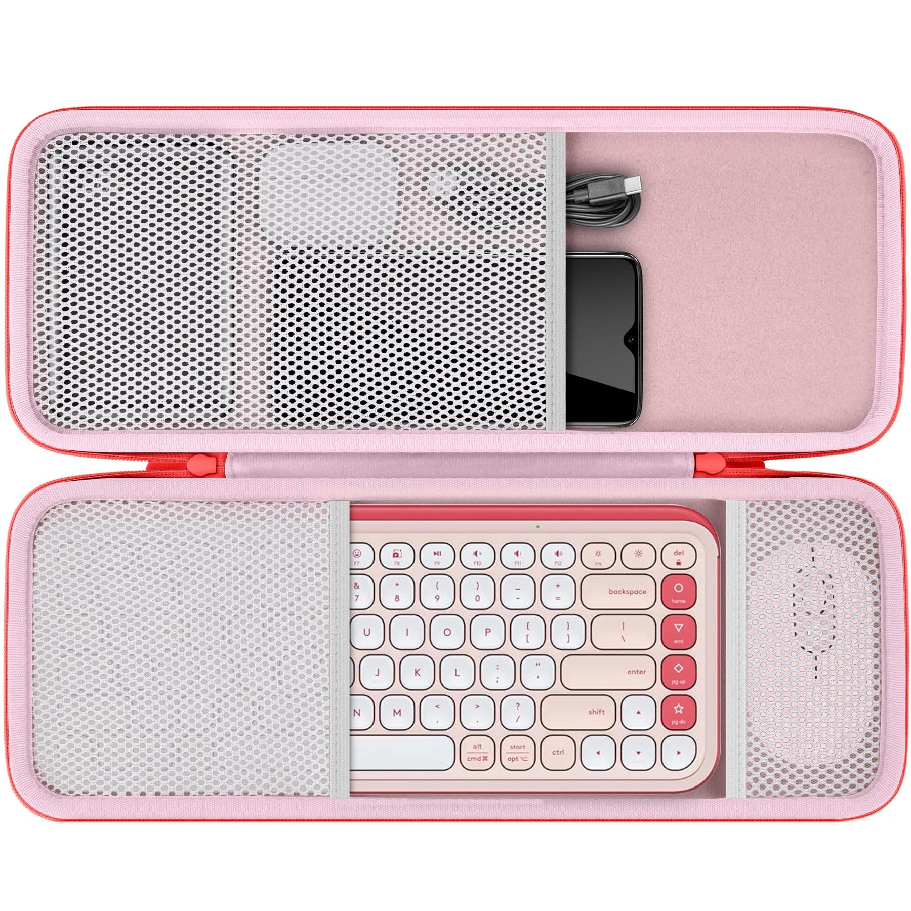 Hard Case Compatible with Logitech POP ICON Combo, Bluetooth Keyboard and Mouse Combo (Rose Case)