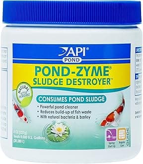 API POND-ZYME SLUDGE DESTROYER Pond Water Cleaner With Barley 8-Ounce Container