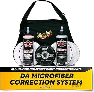 DA Microfiber Correction System 5" Starter Car Detailing Kit, Complete Paint Correction Kit with Cutting Discs, Backing Plate, Correction Compound, Finishing Wax, and More