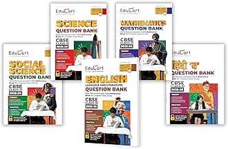 Educart CBSE Question Bank Class 10 Bundle - Science, Mathematics, Social Science, English and Hindi B on New Syllabus 2025-26 (Introducing Unit Test Worksheets for 2026 Boards)