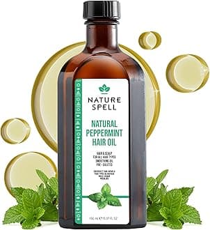 Nature Spell Peppermint Oil for Hair & Skin 150ml, Hair Oil For Dry Damaged Hair & Itchy Scalp, Body Oil To Improve Skin Texture, Made In The UK