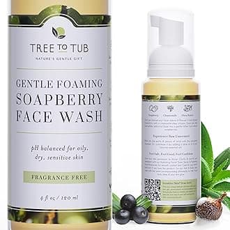 Sensitive Skin Face Wash for Dry Skin - Fragrance Free Gentle Face Cleanser for Women & Men, Unscented Hydrating Foaming Facial Cleanser, Daily Face Soap w/All Natural Organic Aloe Vera