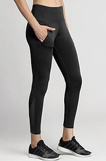 Mehrang Gym wear Mesh Legging Workout Pants with Side Pockets/Stretchable Tights/Highwaist Sports Fitness Yoga Track Pants for Women & Girls