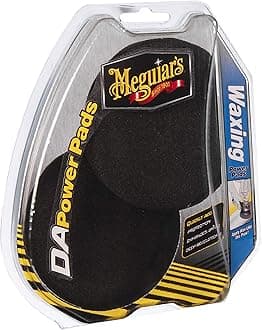 Meguiar’s 4” DA Waxing Power Pads G3509 - Car Pad Waxing Kit Includes 2 Foam Pads for Evenly Applying Wax Protection, Intended or DA Power System Tool and your Favorite Liquid Wax or Sealant, 2 Pads