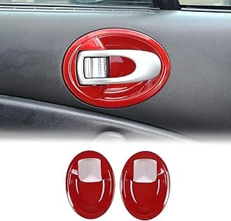 Inner Door Bowl Panel Cover Trim for Mitsubishi Eclipse 2006-2011, 2PCS ABS Material Car Inner Door Handle Bowl Panel Frame Protector Accessories (Sports Red)