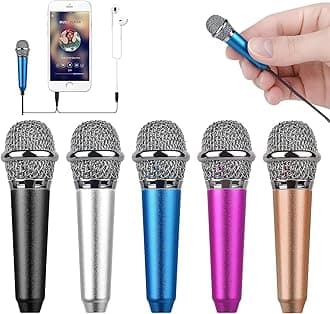 Mini Portable Vocal/Instrument Microphone For Mobile phone laptop Notebook iPhone Sumsung Android With Holder Clip - Blue