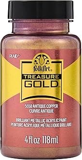 FolkArt Treasure Gold Brilliant Metallic Paint, 4 oz, Antique Copper