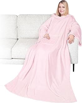 Wearable Blanket with Sleeves for Adult Women Men, Cozy Fleece Warm Wrap Throw with Arms, Gifts for Christmas, Wife