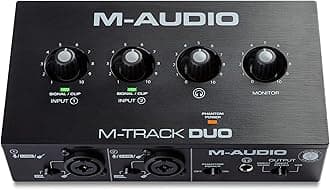 M-Audio M-Track Duo – Usb Audio Interface For Recording, Streaming And Podcasting With Dual XLr, Line & Di Inputs, Plus A Software Suite Included