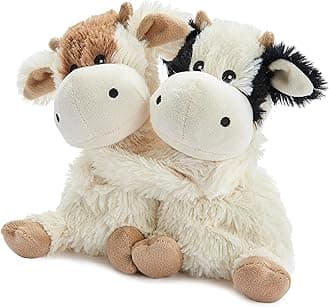 Warmies Warm Hugs Cow Microwavable s with French Dried Lavender Scent, Fully Heatable Cuddly Toy for Anxiety and Pain Relief