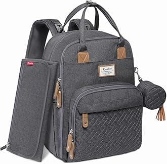 Diaper Bag Backpack, Multifunction Travel Pack Maternity Baby Changing Bags, Large Capacity, Waterproof, Dark Gray | Multifunction, Travel Pack, Maternity, Baby Changing Bags, Waterproof