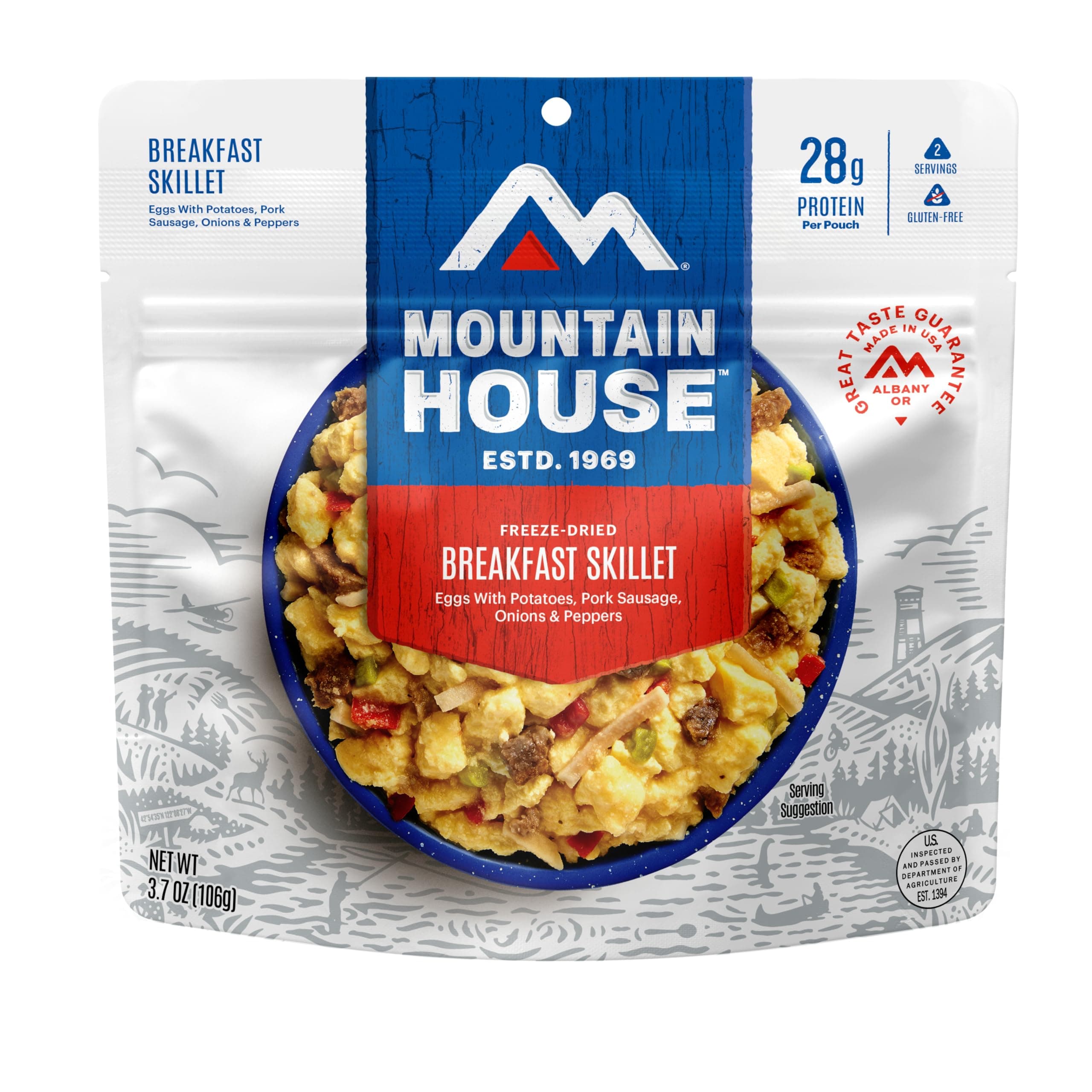 Mountain House Breakfast Skillet | Freeze Dried Backpacking & Camping Food | 2 Servings | Gluten-Free