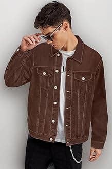 Urbano Fashion Men's Regular Fit Washed Full Sleeve Denim Jacket