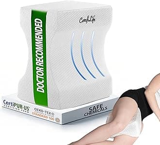 ComfiLife Orthopedic Knee and Leg Pillow for Side Sleepers Sleeping - 100% Polyurethane Foam for Back Pain, Hip Pain Relief