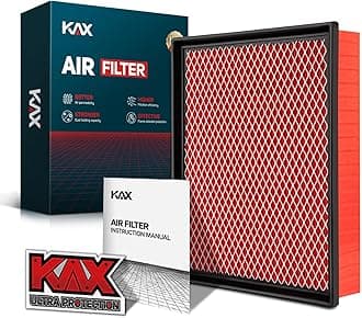 KAX Premium Engine Air Filter, GAF027 (CA8755A) Replacement for Silverado, Suburban, Sierra, Yukon, Avalanche 1500/2500/3500, Tahoe, Escalade (V6/V8), 200% Longer Life