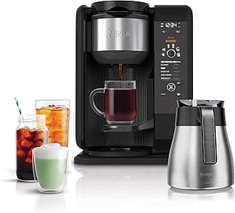 Shark Ninja CP307 Hot and Cold Brewed System W/Thermal Carafe Coffee Maker, Black