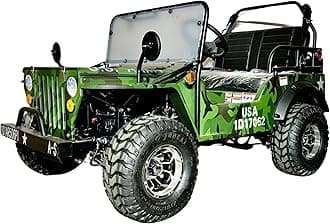 125CC Willys GO Kart | Venom | 125CC COOLSTER GO-Kart for Children, Young Adults (Camo Green)