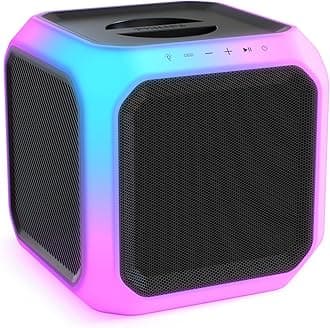PHILIPS X7207 Bluetooth Party Speaker,160W Wireless Cube Speaker with Powerful Sound and Deep Bass, Supports USB/AUX/TWS, Mic Input and Vibrant 360° Party Lights for an Immersive Experience.